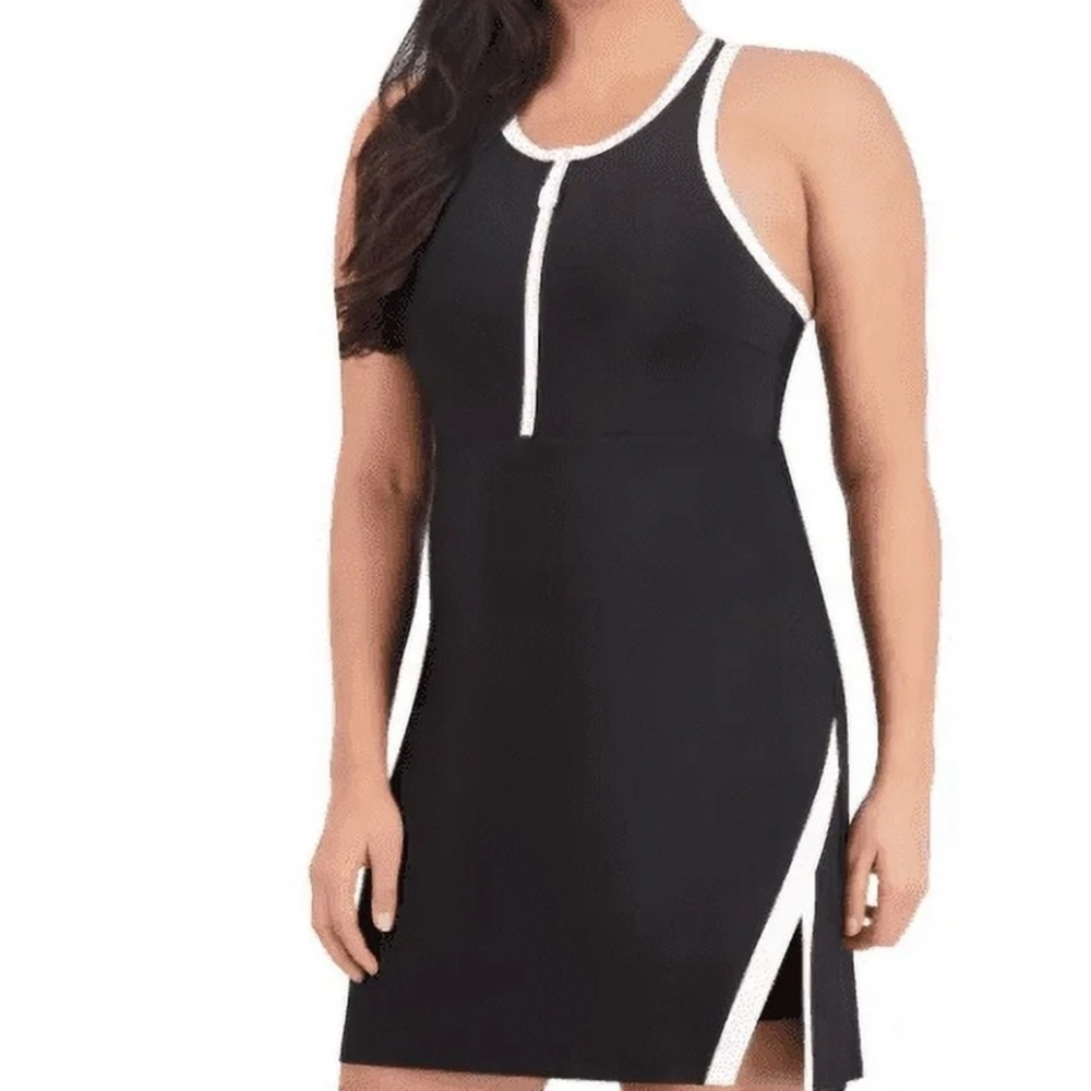 Black and White Mini Skort Dress